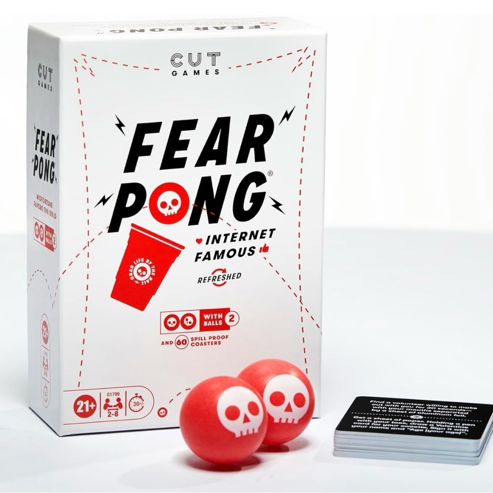 Hasbro Fear Pong Game - White Box with Red Accents